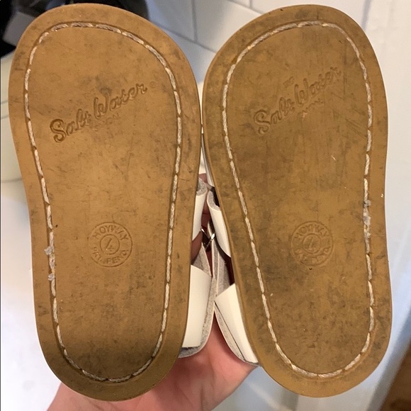 Salt Water White Leather Sandals | 4 - Picture 6 of 6